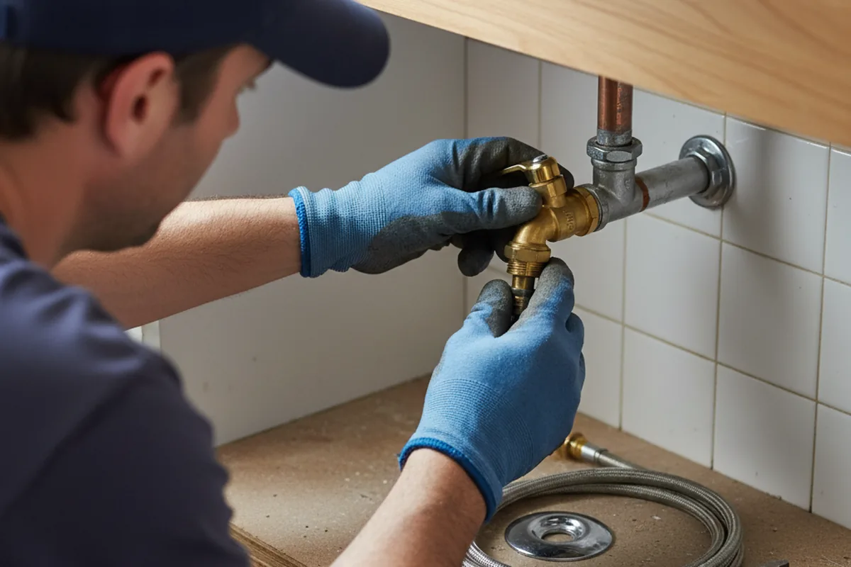 Shutoff valve and fitting work during Emergency Plumbing in Palmdale